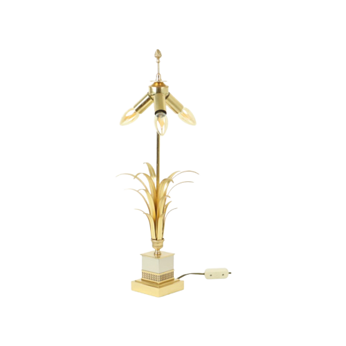 Maison Charles Stijl Lamp Palm D’Or Ananas Messing Design 3 Lichtpunten