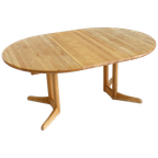 Vintage Deense Ronde Uitschuifbare Eettafel Tafel Vamdrup Stolefabrik thumbnail 1