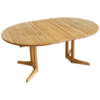 Vintage Deense Ronde Uitschuifbare Eettafel Tafel Vamdrup Stolefabrik