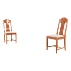Pair Unique Burl Wood Chairs / Eetkamerstoel / Stoel From Nordiska Kompaniet thumbnail 1