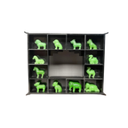 Beeldjesset “guardians Of The Ming Dynasty” Van Jadeglas + Displayplank. thumbnail 1