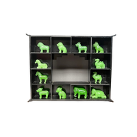 Beeldjesset “guardians Of The Ming Dynasty” Van Jadeglas + Displayplank.