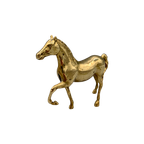 Vintage Massief Messing Paard 60's thumbnail 1