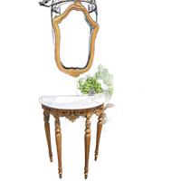 Antieke Console, Sidetable, Wandtafel Met Bijbehorende Spieg