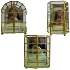 Vintage Messing Gouden Vitrine / Etagere /mini Serre thumbnail 1