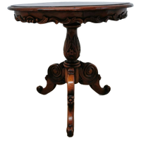 Antieke Salontafel Koffietafel Wijntafel Mahonie Hout Rond