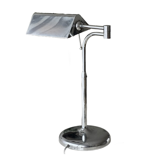 Vintage Chrome Pharmacy Desk Lamp 1
