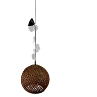 Vintage Luster / Hanglamp Uit Koord / Wabi Sabi Stijl