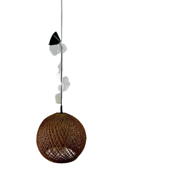 Vintage Luster / Hanglamp Uit Koord / Wabi Sabi Stijl 1
