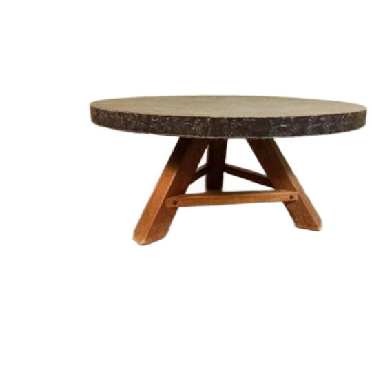 Vintage Brutalist Salontafel, Rond 1