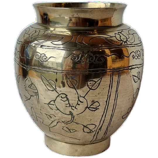 Mid Century Chinees Messing Vaas 1