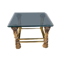 Vintage Brass And Glass Coffee Table, 1960S