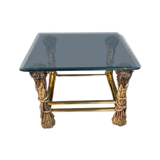 Vintage Brass AND Glass Coffee Table, 1960s 1
