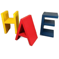 Vintage Set Van Flototto Letters Boekenplanken Pop Art