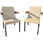 Mid-century Strakke Design Fauteuils In Originele Goede Staat thumbnail 1