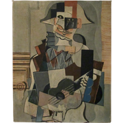 Picasso Arlequin Avec La Guitare (Replica)