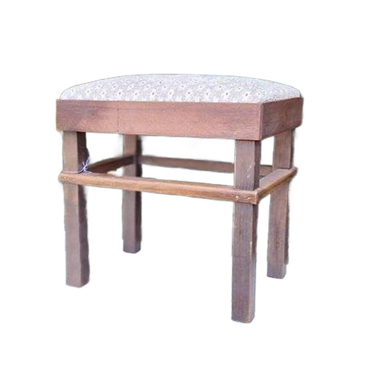 Vintage Voetenbankje Met Sterren Bekleding 1