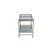 Italian Modern Chromed Steel Serving Cart/side Table, 1970’s
