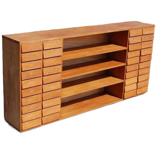 Vintage Houten Schoolkast Ladekast Jaren '60 1