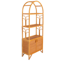 Vintage Bamboo And Rattan Cabinet, 1980’s