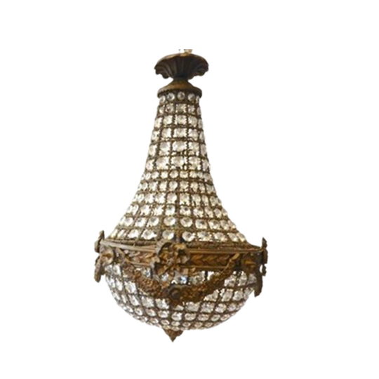 Vintage Kristal Glas Lamp Hanglamp Plafondlamp Kroonluchter 1
