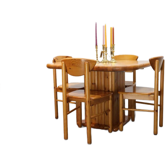 Vintage Eettafel | Grenen | Uitschuifbaar 1
