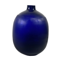 Blauwe Bewerkte Glazen Vaas 70677
