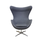 Grijze Egg Chair Eistoel Retro Fauteuil thumbnail 1