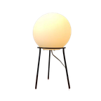Vintage Tafellamp Dressoir Lamp Jaren 50 Bol Melkglas thumbnail 1