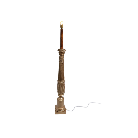 Xl Antieke Kaars- Lamp Staande Lamp Goud 1