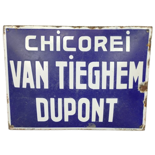 Emaille Bord Chicorei Van Tieghem Dupont 1931 1