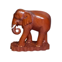 Antieke Grote Houten Olifant