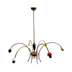 Sputnik Spider Chandelier Met 6 Armen , Jaren 50 thumbnail 1