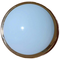 1 X Vintage Goud En Melkglas Plafondlamp