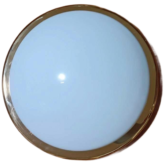 1 X Vintage Goud En Melkglas Plafondlamp 1