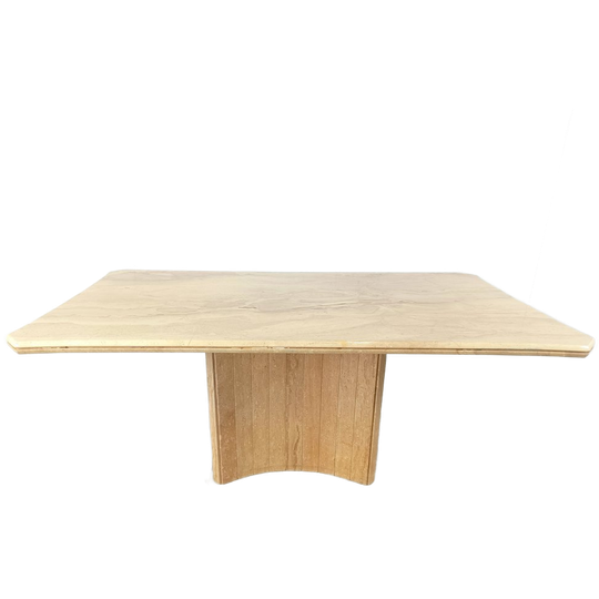 Vintage Travertine Dining Table, 1970s 1