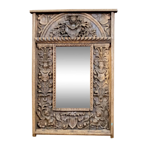 Italian Distressed Oak Mirror