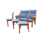 Eetkamer Set - Ole Wanscher & Schou Andersen - Bankje Met 3 Stoelen thumbnail 1