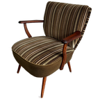 Vintage Gestreepte Fauteuil thumbnail 1