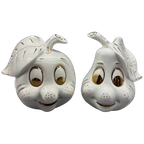Set Appel & Peer Wit/goud 2 Stuks thumbnail 1