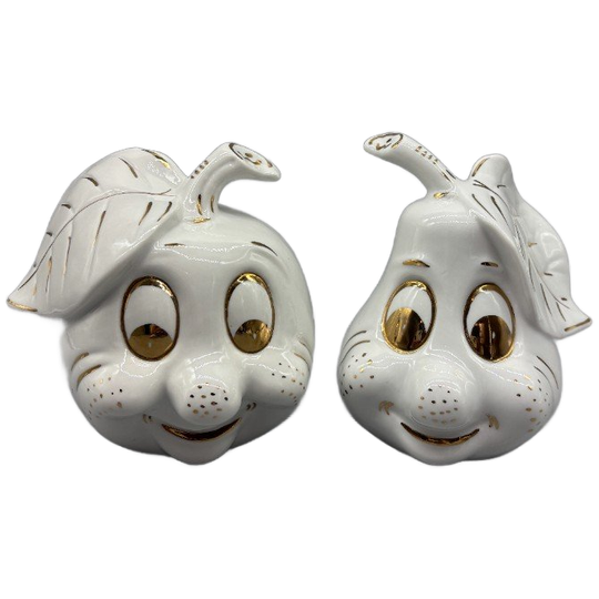 Set Appel & Peer Wit/goud 2 Stuks 1