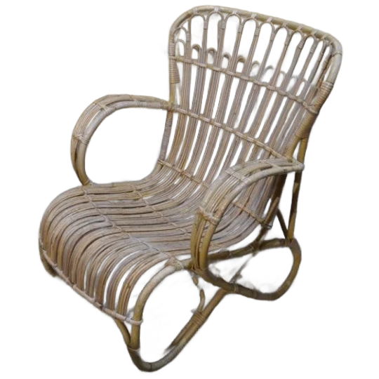 Vintage Rotan Fauteuil Uit De Jaren 70 1