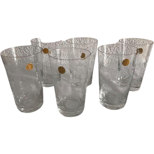 Set Van 6 België’S Glas Geslepen Kristal