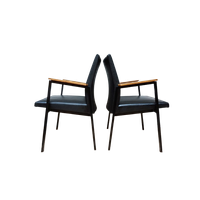 Set Van 6 Industriele Midcentury Armstoelen/ Vergaderstoelen