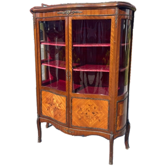 Antieke Franse Louis Xv-stijl Vitrinekast 1