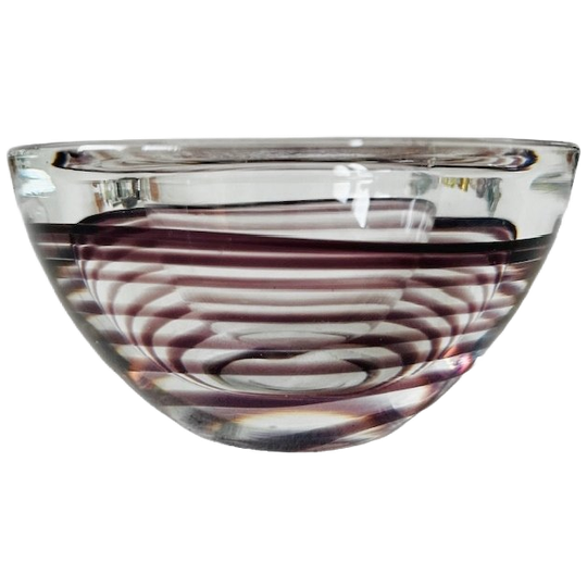 Kosta Boda Votive Waxinelichthouder Paarse Swirl 1