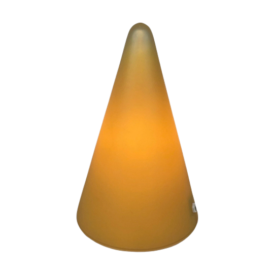 SCE France - Teepee Lamp - Glass Cone - Mustar Yellow, In Great Condition, Large Model (27cm) 1
