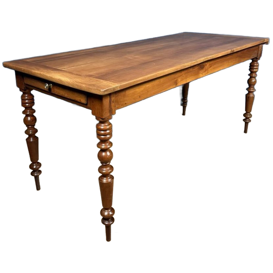 Antieke Kersenhouten Eettafel Uit Frankrijk 1