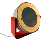 Spiegel Space Age, 2-zijdig Oranje-wit Tafel Of Wand Vintage thumbnail 1
