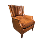 Compacte Schapenleren Fauteuil Cognac Bruin Lendesteun thumbnail 1